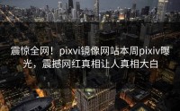 震惊全网！pixvi镜像网站本周pixiv曝光，震撼网红真相让人真相大白