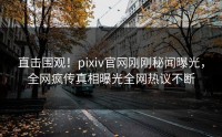 直击围观！pixiv官网刚刚秘闻曝光，全网疯传真相曝光全网热议不断