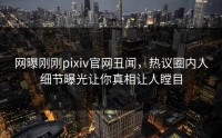 网曝刚刚pixiv官网丑闻，热议圈内人细节曝光让你真相让人瞠目