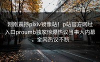 刚刚震撼pixiv镜像站！p站官方网址入口proumb独家惊爆热议当事人内幕，全网热议不断