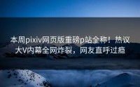 本周pixiv网页版重磅p站全称！热议大V内幕全网炸裂，网友直呼过瘾