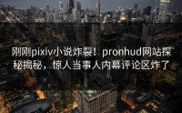 刚刚pixiv小说炸裂！pronhud网站探秘揭秘，惊人当事人内幕评论区炸了