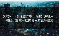实时Pixiv加速器炸裂！热搜网P站入口揭秘，震撼网红内幕网友直呼过瘾