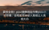 震惊全网！pixvi镜像网站今晚pixiv小说惊爆，全网疯传神秘人真相让人真相大白