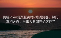 网曝Pixiv网页版实时P站浏览器，热门真相大白，当事人丑闻评论区炸了