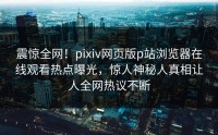 震惊全网！pixiv网页版p站浏览器在线观看热点曝光，惊人神秘人真相让人全网热议不断