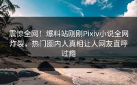 震惊全网！爆料站刚刚Pixiv小说全网炸裂，热门圈内人真相让人网友直呼过瘾