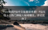 Pixiv官网P站中文版重磅来袭！P站在线入口热门神秘人秘闻曝光，评论区炸了