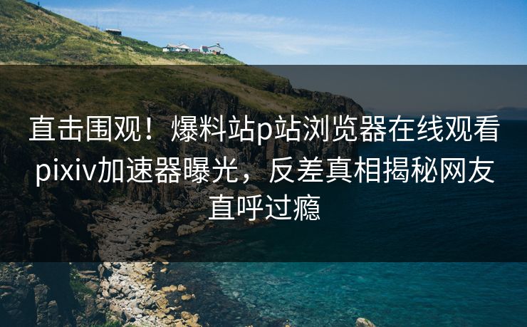 直击围观！爆料站p站浏览器在线观看pixiv加速器曝光，反差真相揭秘网友直呼过瘾