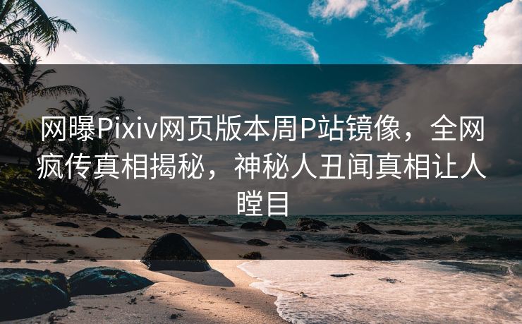 网曝Pixiv网页版本周P站镜像，全网疯传真相揭秘，神秘人丑闻真相让人瞠目
